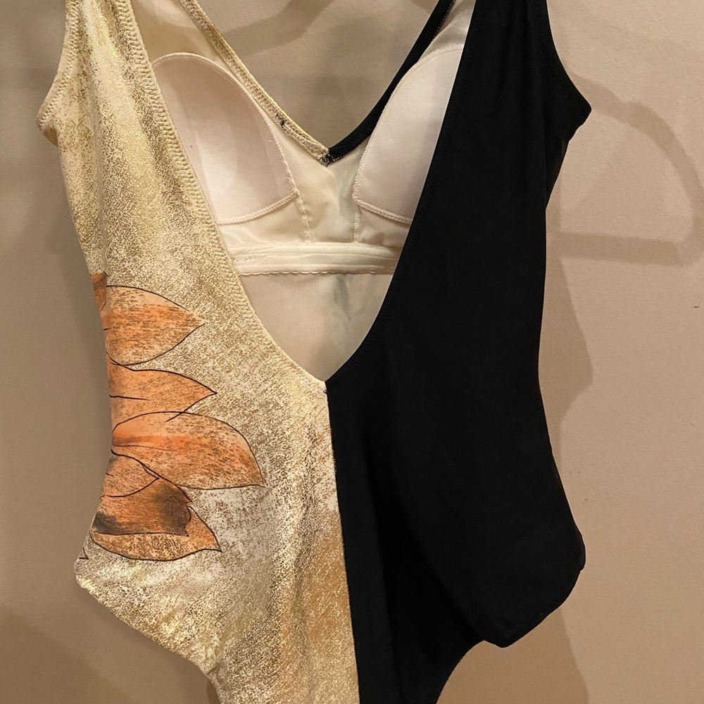 Floral/Gold Swimming Suit - image 3